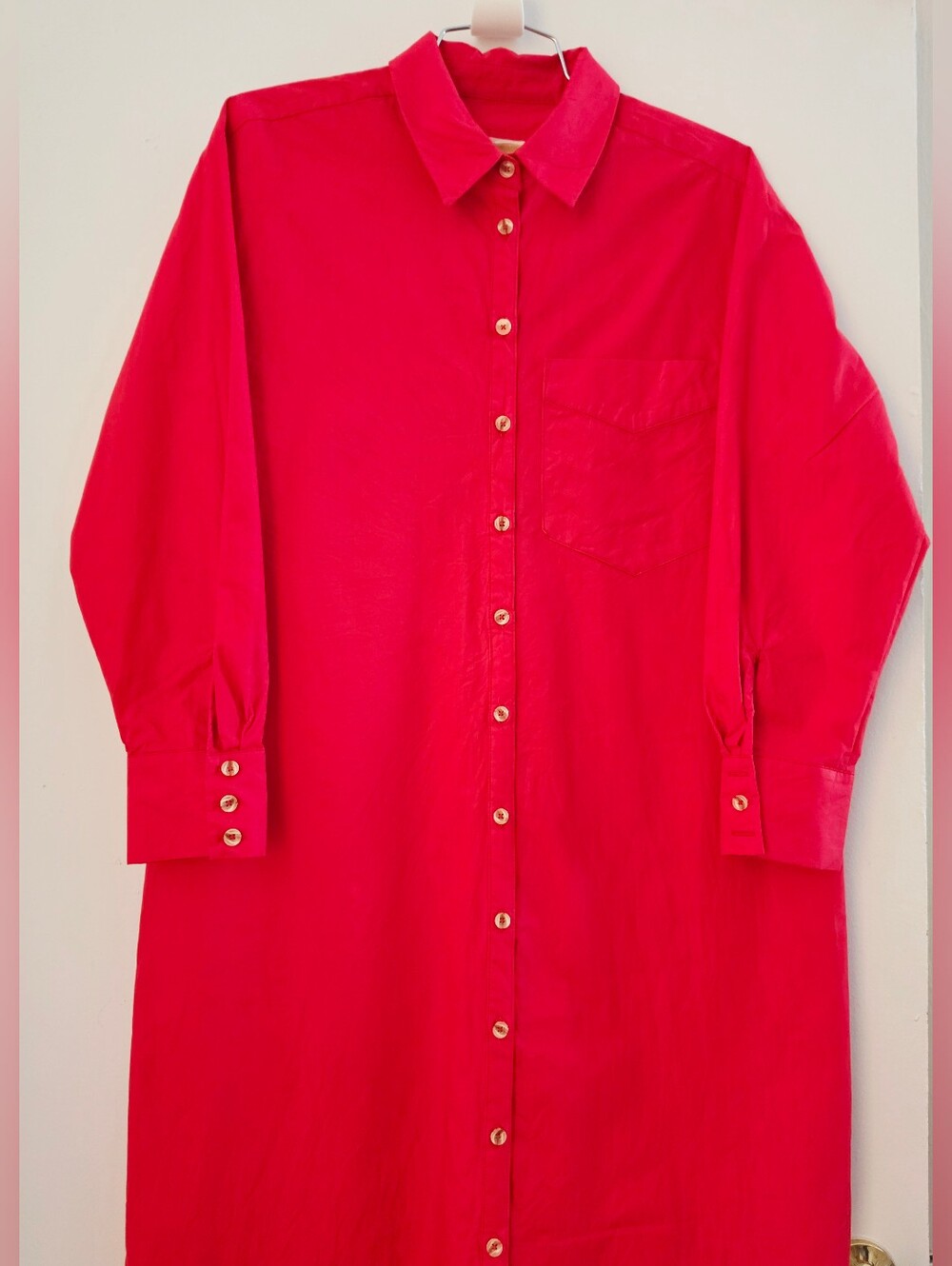 The Soren Long-Sleeve Shirt Dress by Maeve from Anthropologie. - Picture 6 of 9